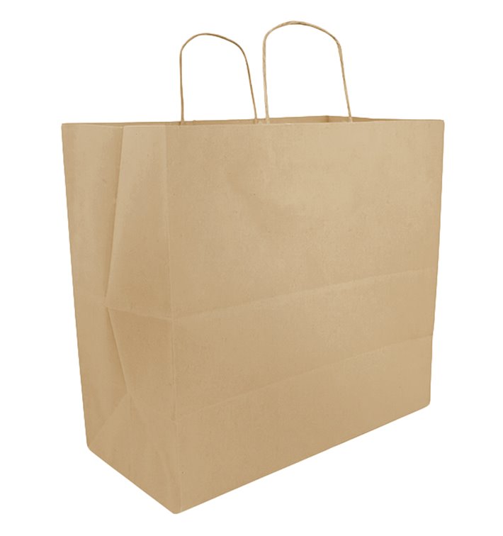 Saco Papel Kraft Asas 70g/m² 25+17x26cm (50 Uds) Saco Papel Kraft Asas 70g/m² 25+17x26cm (50 Uds)