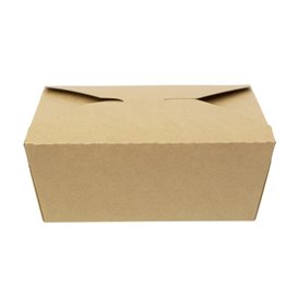 Caixa TakeAway Kraft-Kraft 17x13,5x6,5cm 1.300ml (200 Uds)