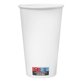 Copo de Cartão 16 Oz/500ml Branco Ø9cm (25 Uds)