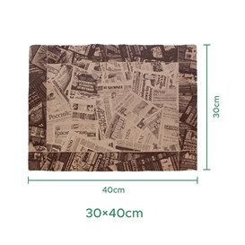 Toalhete Papel Mesa Kraft 30x40cm "Imprensa" 50g (2500 Uds)