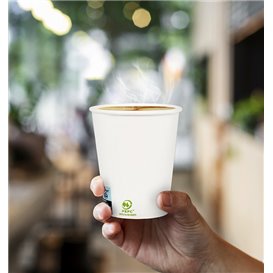 Copos de Cartão 6Oz/180 ml Branco Ø7,0cm (3.000 Uds)
