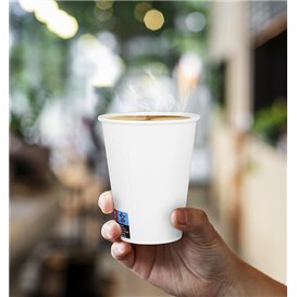 Copo de Cartão ECO 14 Oz/420ml Branco Ø9cm (1.000 Uds)
