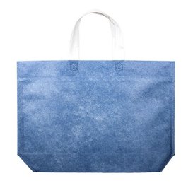 Saco Não Tecido com Base Hexagonal Azul 44+10x30cm (25 Uds)