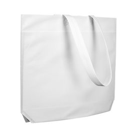 Saco Não Tecido com Asas Longas Branco 48+10x35cm (200 Uds)