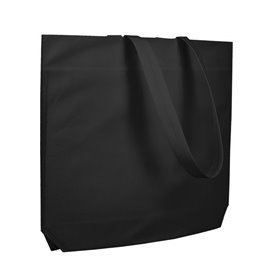 Saco Não Tecido com Asas Longas Preto 48+10x35cm (25 Uds)