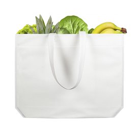 Saco Não Tecido com Asas Longas Branco 48+10x35cm (200 Uds)
