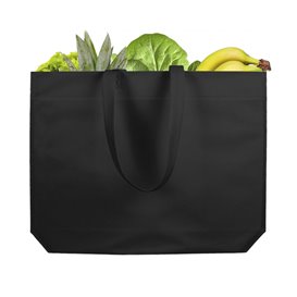 Saco Não Tecido com Asas Longas Preto 48+10x35cm (25 Uds)