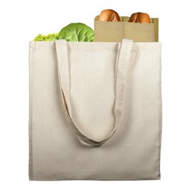Saco Algodão com Asas Longas Bege 38x42cm (25 Uds)