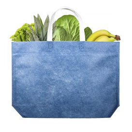 Saco Não Tecido com Base Hexagonal Azul 44+10x30cm (25 Uds)