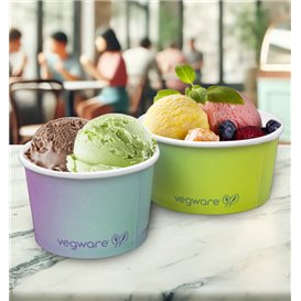 Frasco de cartão de gelado 4Oz/114ml (50 Uds)