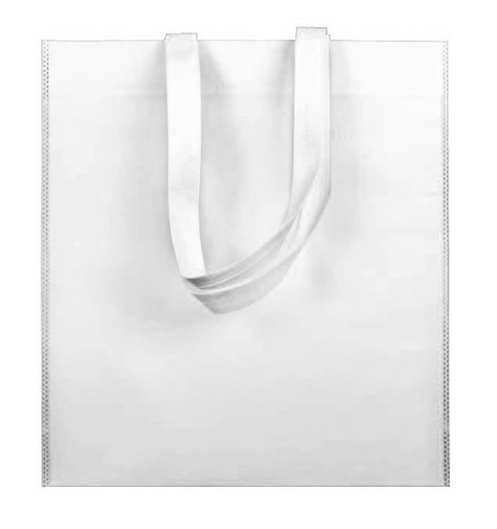 Saco Não Tecido com Asas Longas Branco 38x42cm (25 Uds) Saco Não Tecido com Asas Longas Branco 38x42cm (25 Uds)