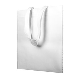 Saco Não Tecido com Asas Longas Branco 38x42cm (25 Uds)