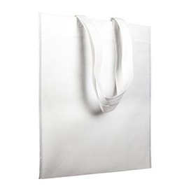 Saco Não Tecido com Asas Longas Branco 38x42cm (25 Uds)