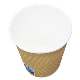 Copo de Cartão 9Oz/210 ml Rizado en Kraft  Ø8cm (25 Uds)