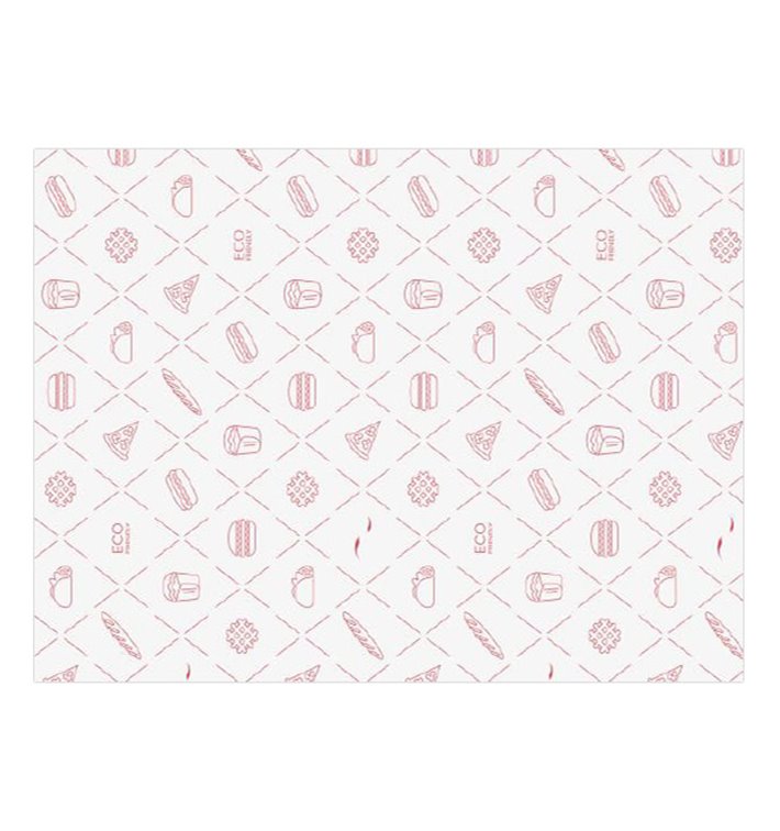 Papel Anti-Gordura Eco Vermelho 30x40cm (3.000 Uds) Papel Anti-Gordura Eco Vermelho 30x40cm (3.000 Uds)