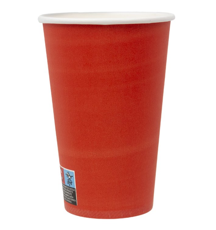 Copo de cartão “Colours” Vermelho 600ml Ø9,4cm (320 Uds) Copo de cartão “Colours” Vermelho 600ml Ø9,4cm (320 Uds)