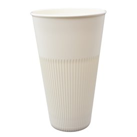 Copo PP Durável e Reutilizável Creme 470ml Ø9,6cm (300 Unidades)