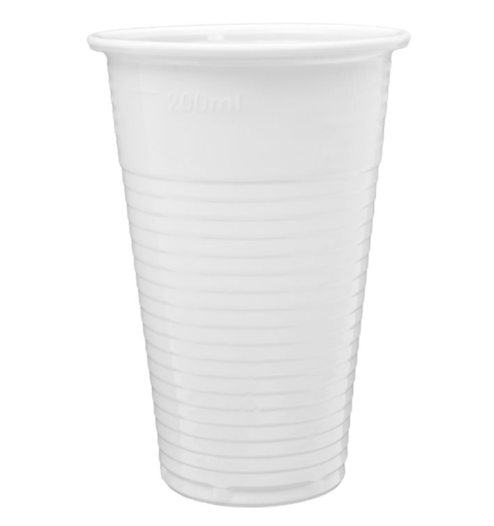 Copo de Plástico PP Branco 220ml (3.000 Uds) Copo de Plástico PP Branco 220ml (3.000 Uds)
