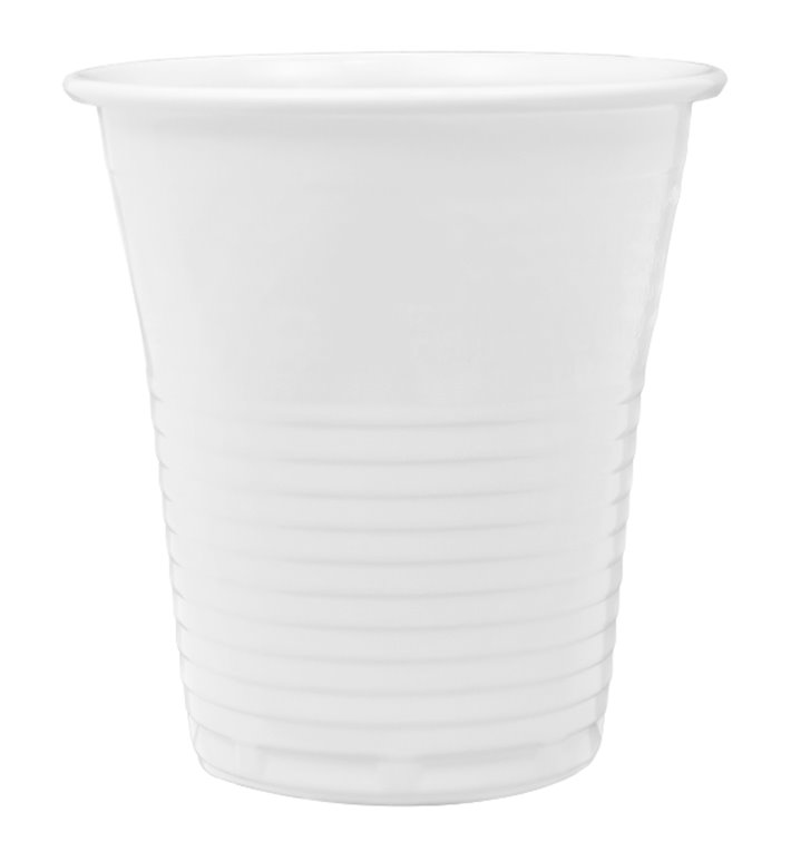 Copo de plástico PS Branco 166ml (100 Uds) Copo de plástico PS Branco 166ml (100 Uds)