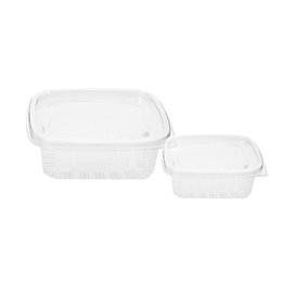Embalagem Plastico Tampa Bisagra PET 370ml (50 Uds)