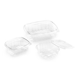 Embalagem Plastico Tampa Bisagra PET 370ml (50 Uds)
