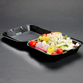 Embalagem Foam LunchBox Preto 185x155x70mm (125 Uds)