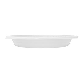 Prato Fundo Reutilizável Económico PS Branco Ø22cm (25 Uds)