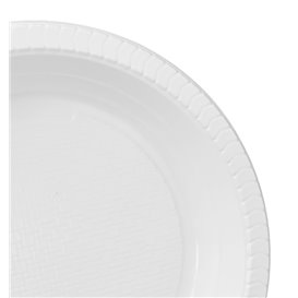 Prato Fundo Reutilizável Económico PS Branco Ø22cm (450 Uds)