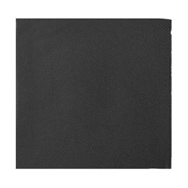 Guardanapos Cocktail de Papel Ponta-Ponta 20x20cm Preto (100 Uds)