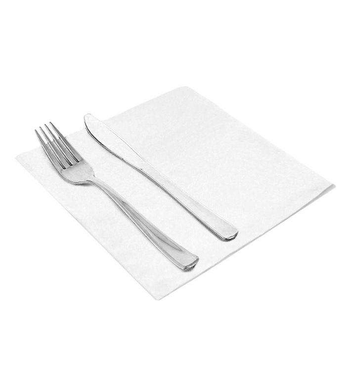 Guardanapos de Papel Ponta-Ponta 40x40cm 2C Branco (50 Uds) Guardanapos de Papel Ponta-Ponta 40x40cm 2C Branco (50 Uds)