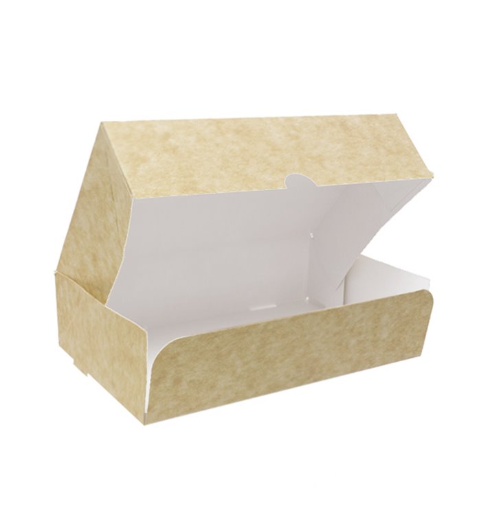 Caixa de Cartão Kraft Pastelaria Branca 17,5x11,5x4,7cm 250g (20 Uds) Caixa de Cartão Kraft Pastelaria Branca 17,5x11,5x4,7cm 250g (20 Uds)