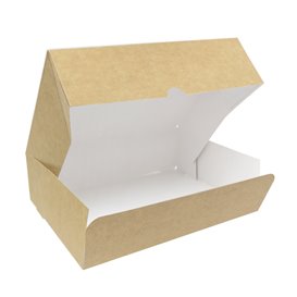 Caixa de Cartão Kraft Pastelaria Branca 20,4x15,8x6cm 1kg (20 Uds)