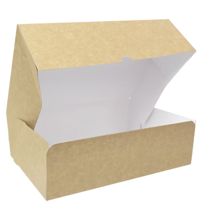 Caixa de Cartão Kraft Pastelaria Branca 25,8x18,9x8cm 2kg (20 Uds) Caixa de Cartão Kraft Pastelaria Branca 25,8x18,9x8cm 2kg (20 Uds)