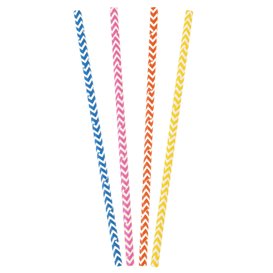 Palhinha Direita Papel Cores Ø8mm 40cm (50 Uds)