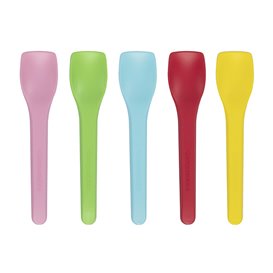 Colher de Gelado Cores CPLA 10cm (100 Uds)