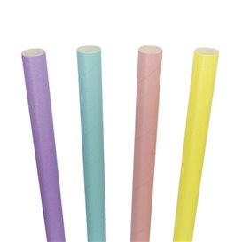 Palhinha Direita Papel Cores Ø1,2cm 20cm (3.000 Uds)