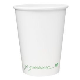 Copo de Cartão "Go Green" Branco 9Oz/280ml (1.000 Un)