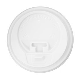 Tampa Perfurada para Copo 7Oz Branca Ø7,2cm (2.000 Uds)