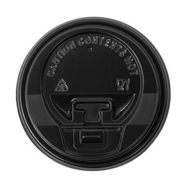 Tampa Perfurada para Copo 7Oz Preto Ø7,2cm (1000 Uds)