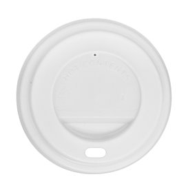 Tampa Perfurada Copo Branco 4Oz/120 ml Ø6,2cm (100 Uds)