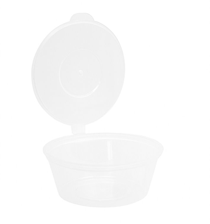 Copo Redonda Bisagra APET Transparente 80ml (450 Uds) Copo Redonda Bisagra APET Transparente 80ml (450 Uds)