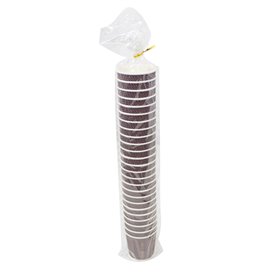 Copo de Cartão 9Oz/210 ml Rizado en Kraft  Ø8cm (25 Uds)