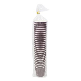Copo de Cartão 9Oz/210 ml Rizado en Kraft  Ø8cm (25 Uds)