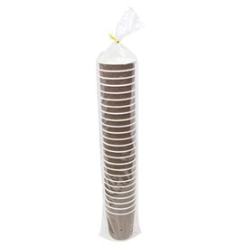 Copo de Cartão 9Oz/210 ml Rizado en Kraft  Ø8cm (25 Uds)