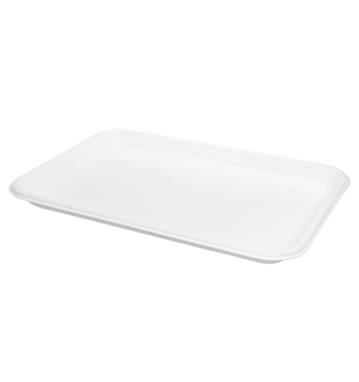 Bandeja de Cana-de-Açúcar Branca 20,5x14,5cm (50 Uds) Bandeja de Cana-de-Açúcar Branca 20,5x14,5cm (50 Uds)