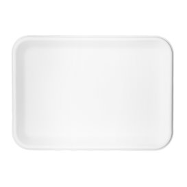 Bandeja de Cana-de-Açúcar Branca 20,5x14,5cm (50 Uds)