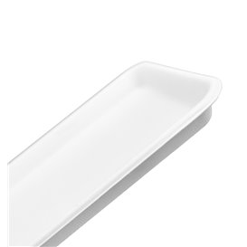 Bandeja de Cana-de-Açúcar Branca 22,5x16cm (50 Uds)