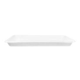 Bandeja de Cana-de-Açúcar Branca 24,5x17,5cm (50 Uds)