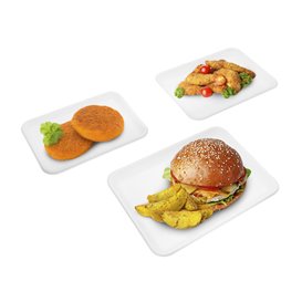 Bandeja de Cana-de-Açúcar Branca 22,5x16cm (50 Uds)