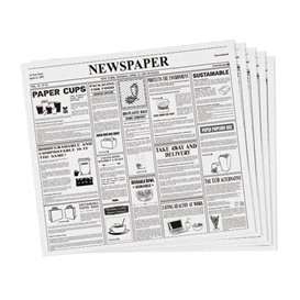 Papel Anti-Gordura "Periodico" 28x31cm (1000 Unidades)